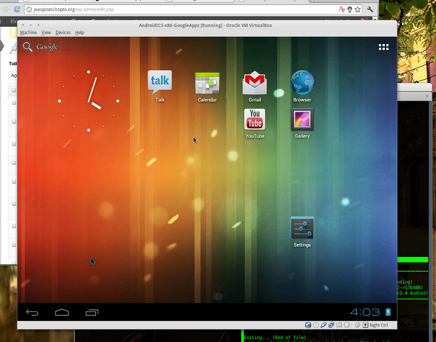 Android 4.0 on VirtualBox on Ubuntu :)